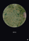 Affiche Abuja – Poster vue satellite | Gravura – Fond foncé