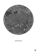 Affiche Kinshasa – Poster vue satellite | Gravura – Fond clair