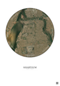 Affiche Khartoum – Poster vue satellite | Gravura – Fond clair