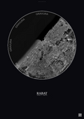 Affiche Rabat – Poster vue satellite | Gravura – Fond foncé
