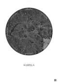 Affiche Kampala – Poster vue satellite | Gravura – Fond clair