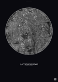 Affiche Antananarivo – Poster vue satellite | Gravura – Fond foncé