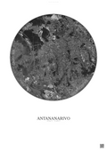 Affiche Antananarivo – Poster vue satellite | Gravura – Fond clair
