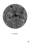 Affiche Canberra – Poster vue satellite | Gravura – Fond clair