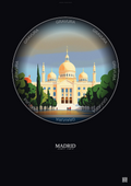 Affiche Madrid – Poster illustration vintage – Madrid | Gravura – Fond foncé