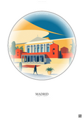 Affiche Madrid – Poster illustration vintage – Museo Del Prado | Gravura – Fond clair