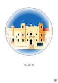 Affiche Valletta – Poster illustration vintage – Grandmaster S Palace | Gravura – Fond clair