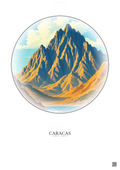 Affiche Caracas – Poster illustration vintage – Waraira Repano National Park | Gravura – Fond clair