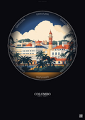 Affiche Colombo – Poster illustration vintage – Colombo | Gravura – Fond foncé