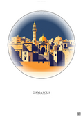 Affiche Damascus – Poster illustration vintage – Damascus | Gravura – Fond clair