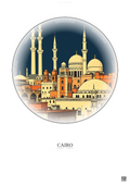 Affiche Cairo – Poster illustration vintage – Cairo | Gravura – Fond clair