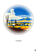 Affiche Nairobi – Poster illustration vintage – Nairobi | Gravura – Fond clair