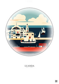 Affiche Luanda – Poster illustration vintage – Luanda | Gravura – Fond clair
