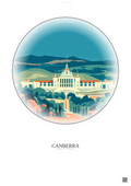Affiche Canberra – Poster illustration vintage – Canberra | Gravura – Fond clair