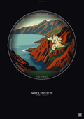 Affiche Wellington – Poster illustration vintage – Wellington | Gravura – Fond foncé