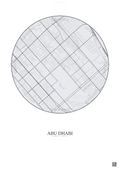 Affiche Abu Dhabi – Poster carte de ville | Gravura – Fond clair
