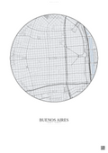 Affiche Buenos Aires – Poster carte de ville | Gravura – Fond clair