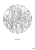 Affiche Berlin – Poster carte de ville | Gravura – Fond clair