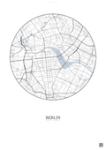 Affiche Berlin – Poster carte de ville | Gravura – Fond clair