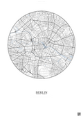 Affiche Berlin – Poster carte de ville | Gravura – Fond clair