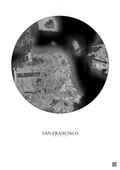Affiche San Francisco – Poster vue satellite | Gravura – Fond clair