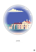 Affiche Lyon – Poster illustration vintage – Museum Of Fine Arts Of Lyon | Gravura – Fond clair