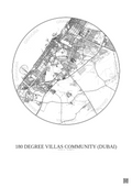 Affiche 180 Degree Villas Community – Poster carte de ville 30km | Gravura – Fond clair