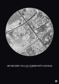 Affiche 180 Degree Villas Community – Poster vue satellite 2.5km N&B | Gravura – Fond foncé
