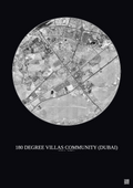 Affiche 180 Degree Villas Community – Poster vue satellite 10km N&B | Gravura – Fond foncé