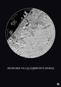 Affiche 180 Degree Villas Community – Poster vue satellite 30km N&B | Gravura – Fond foncé
