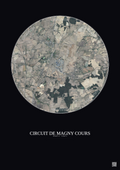 Affiche Circuit De Magny Cours – Poster vue satellite 5km Couleur | Gravura – Fond foncé