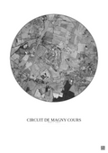 Affiche Circuit De Magny Cours – Poster vue satellite 2.5km N&B | Gravura – Fond clair