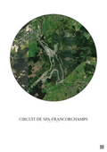 Affiche Circuit De Spa Francorchamps – Poster vue satellite 2.5km Couleur | Gravura – Fond clair