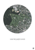 Affiche Golf De Saint Cloud – Poster vue satellite 1km Couleur | Gravura – Fond clair