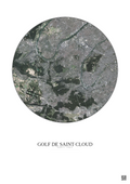Affiche Golf De Saint Cloud – Poster vue satellite 10km Couleur | Gravura – Fond clair