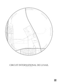Affiche Circuit International De Lusail – Poster carte de ville 5km | Gravura – Fond clair