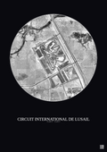 Affiche Circuit International De Lusail – Poster vue satellite 2.5km N&B | Gravura – Fond foncé