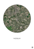 Affiche Waterloo – Poster vue satellite 2.5km Couleur | Gravura – Fond clair