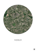 Affiche Waterloo – Poster vue satellite 5km Couleur | Gravura – Fond clair