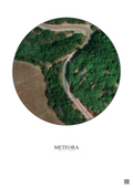 Affiche Meteora – Poster vue satellite 0.1km Couleur | Gravura – Fond clair