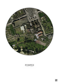 Affiche Pompeii – Poster vue satellite 0.1km Couleur | Gravura – Fond clair