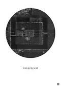 Affiche Angkor Wat – Poster vue satellite 1km N&B | Gravura – Fond clair