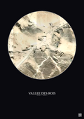 Affiche Vallee Des Rois – Poster vue satellite 0.1km Couleur | Gravura – Fond foncé