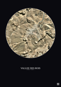 Affiche Vallee Des Rois – Poster vue satellite 0.5km Couleur | Gravura – Fond foncé