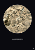 Affiche Vallee Des Rois – Poster vue satellite 1km Couleur | Gravura – Fond foncé