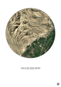Affiche Vallee Des Rois – Poster vue satellite 5km Couleur | Gravura – Fond clair