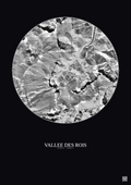 Affiche Vallee Des Rois – Poster vue satellite 0.5km N&B | Gravura – Fond foncé