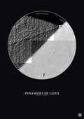 Affiche Pyramides De Gizeh – Poster vue satellite 0.1km N&B | Gravura – Fond foncé