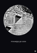Affiche Pyramides De Gizeh – Poster vue satellite 0.5km N&B | Gravura – Fond foncé