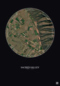Affiche Sacred Valley – Poster vue satellite 0.5km Couleur | Gravura – Fond foncé